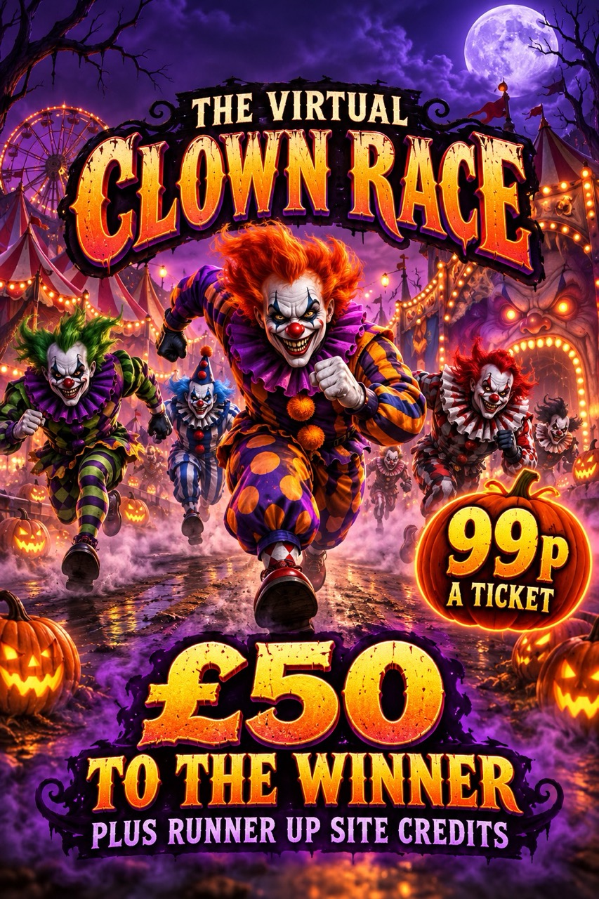 The Virtual Clown Race - £50 to the winner - Drawn Live