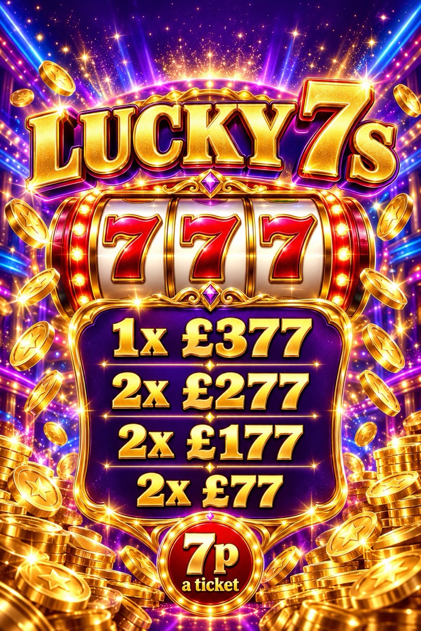 Slots Game Lucky 7s - £377 Jackpot - £127 Main Draw Prize (Auto Draw)