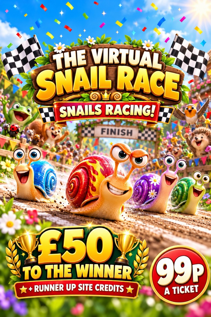 Slow or Fast Snails you decide - £50 to the winner + runner up site credits