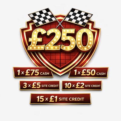£425 in prizes to be won! - £250 main draw + 30 instant wins