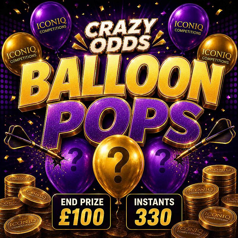 CRAZY ODDS BALLOON POPS - £1,000 of Prizes