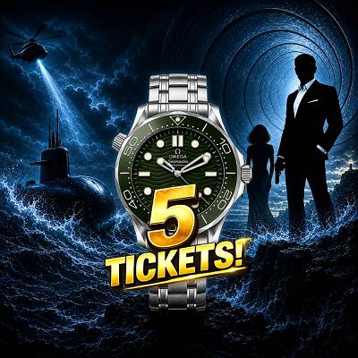 5 OMEGA Tickets Worth £25
