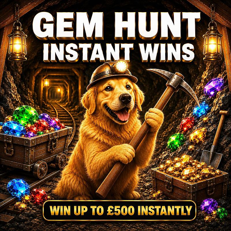 GEM HUNT 💎 WIN UP TO £500 INSTANTLY!