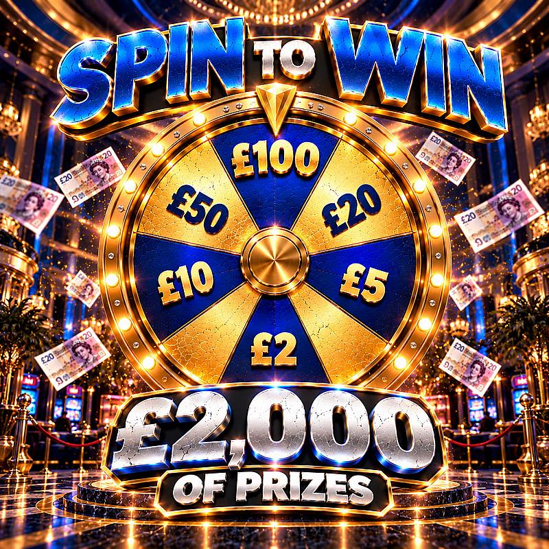 SPIN TO WIN 🤞 £2,000 OF PRIZES!