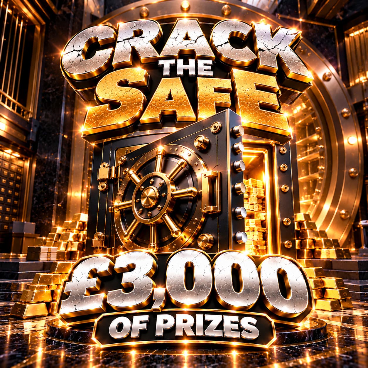 CRACK THE SAFE 🔓 £3,000 OF PRIZES!