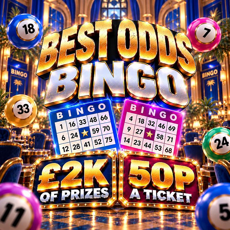 BEST ODDS BINGO 🎱 £2,000 OF PRIZES!