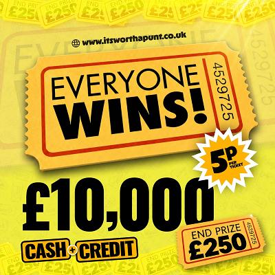EVERY TICKET WINS!!! JUST 5P A TICKET