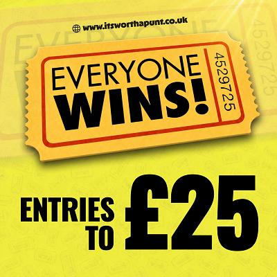 1 ENTRY TO £25 DRAW ON 7TH OCT
