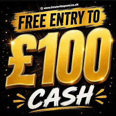I ENTRY INTO £100 CASH DRAW (DRAWN 21ST OCT) X 99,999