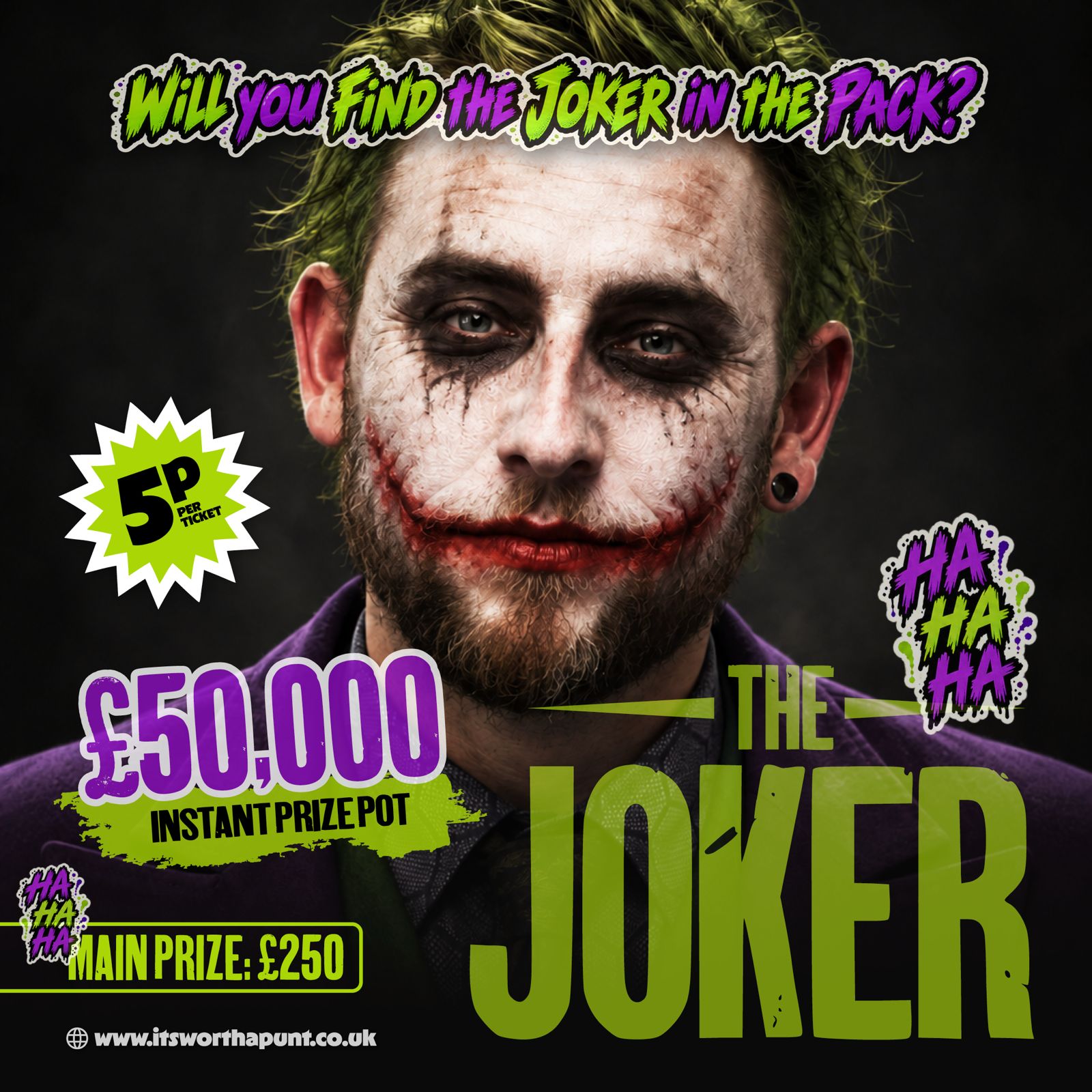 THE JOKER - £50,000 INSTANT WIN CASH!