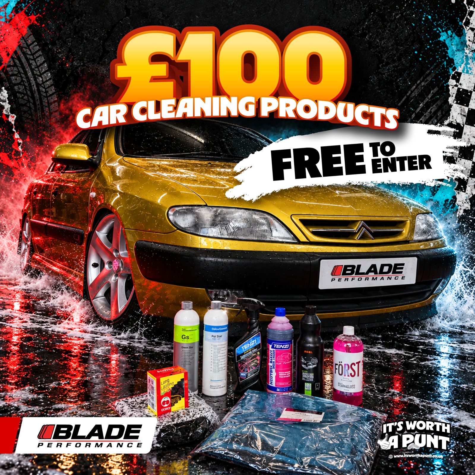FREE TO ENTER BLADE PERFORMANCE CLEANING PRODUCTS