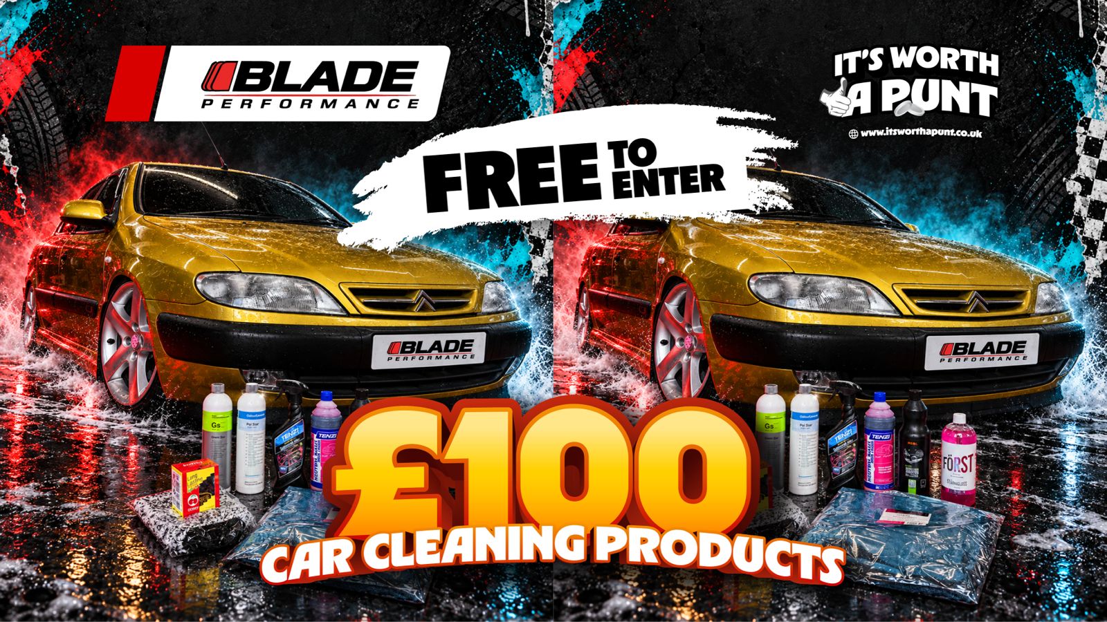 FREE TO ENTER BLADE PERFORMANCE CLEANING PRODUCTS
