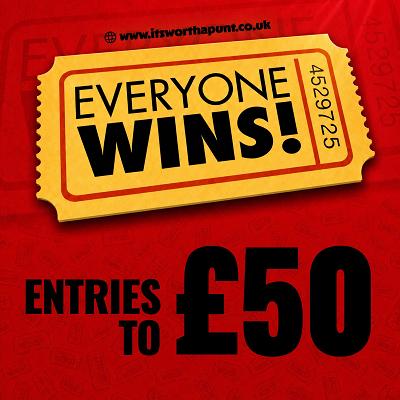 1 ENTRY TO £50 CASH - DRAWN 4TH NOVEMBER