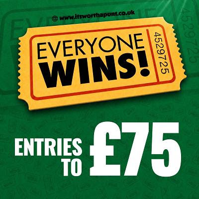 1 ENTRY TO £75 CASH - DRAWN 4TH NOVEMBER