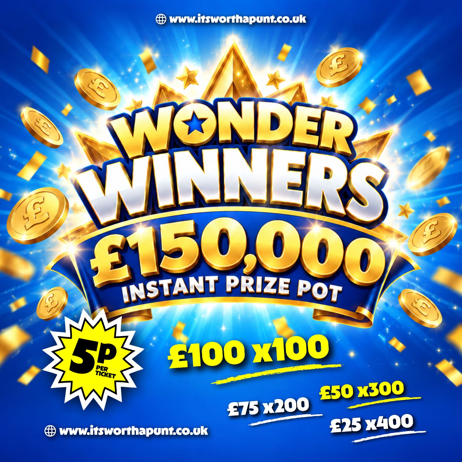 WONDER WINNERS £150,000 INSTANT WINNER