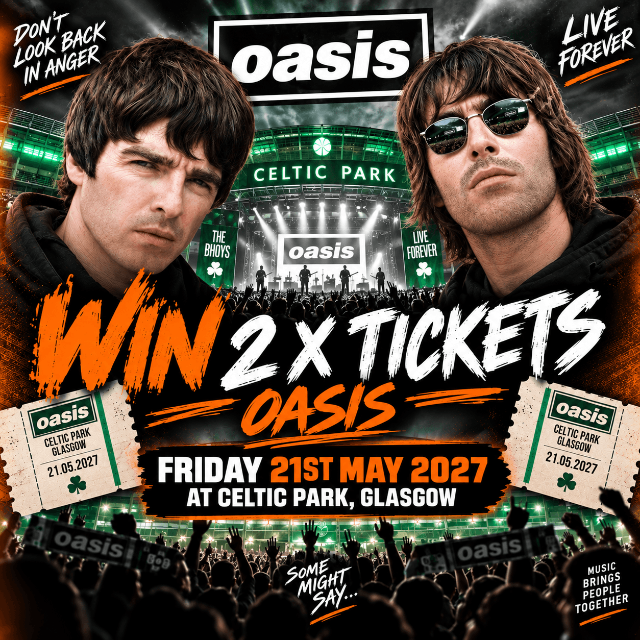 WIN 2 x Oasis Tickets – Celtic Park, Glasgow! #6