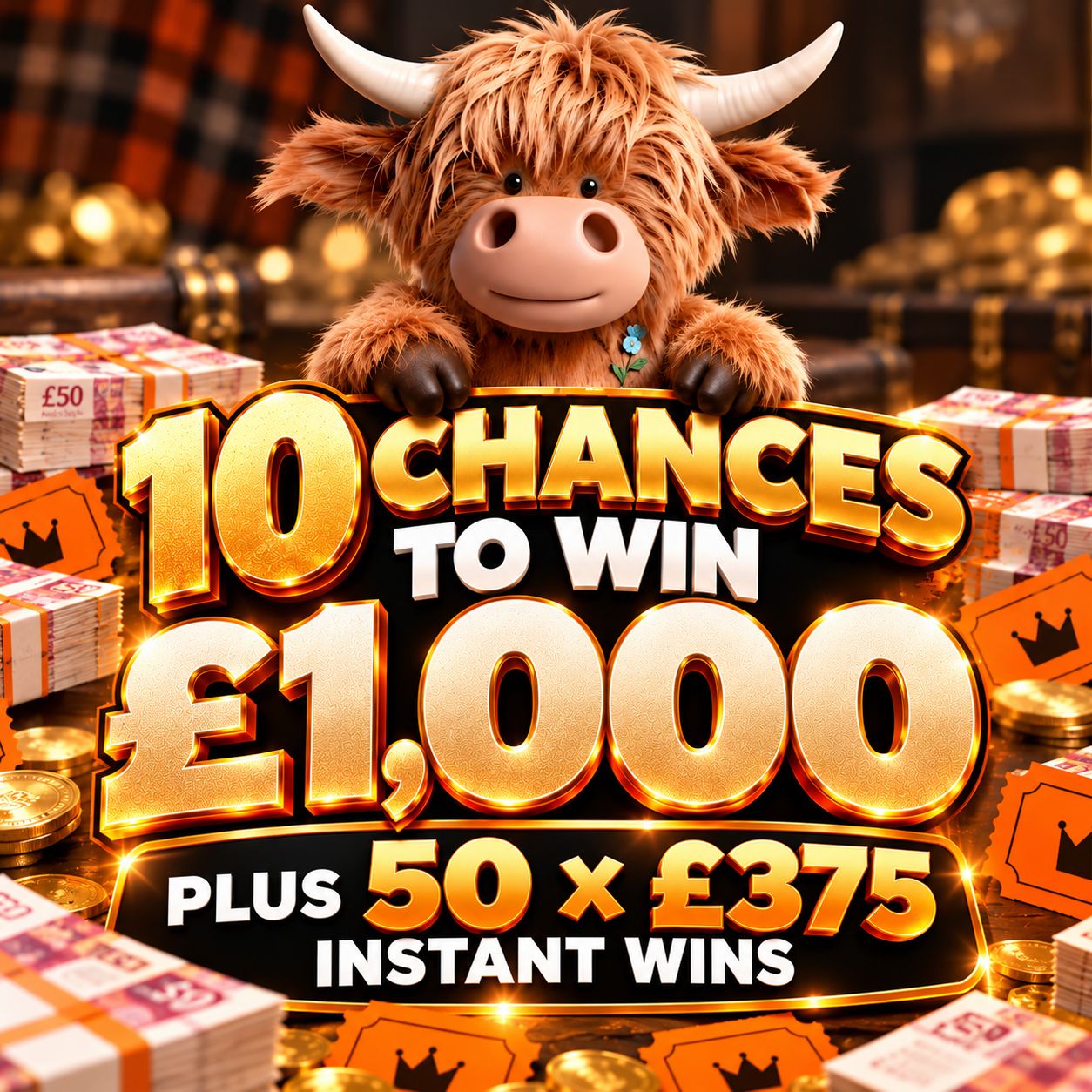 £1,000 CASH JACKPOT Plus 59 MEGA Lucky Instant Wins To Find