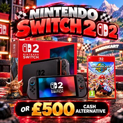 Nintendo Switch 2 + Mario Kart World bundle or £300 Cash Alt