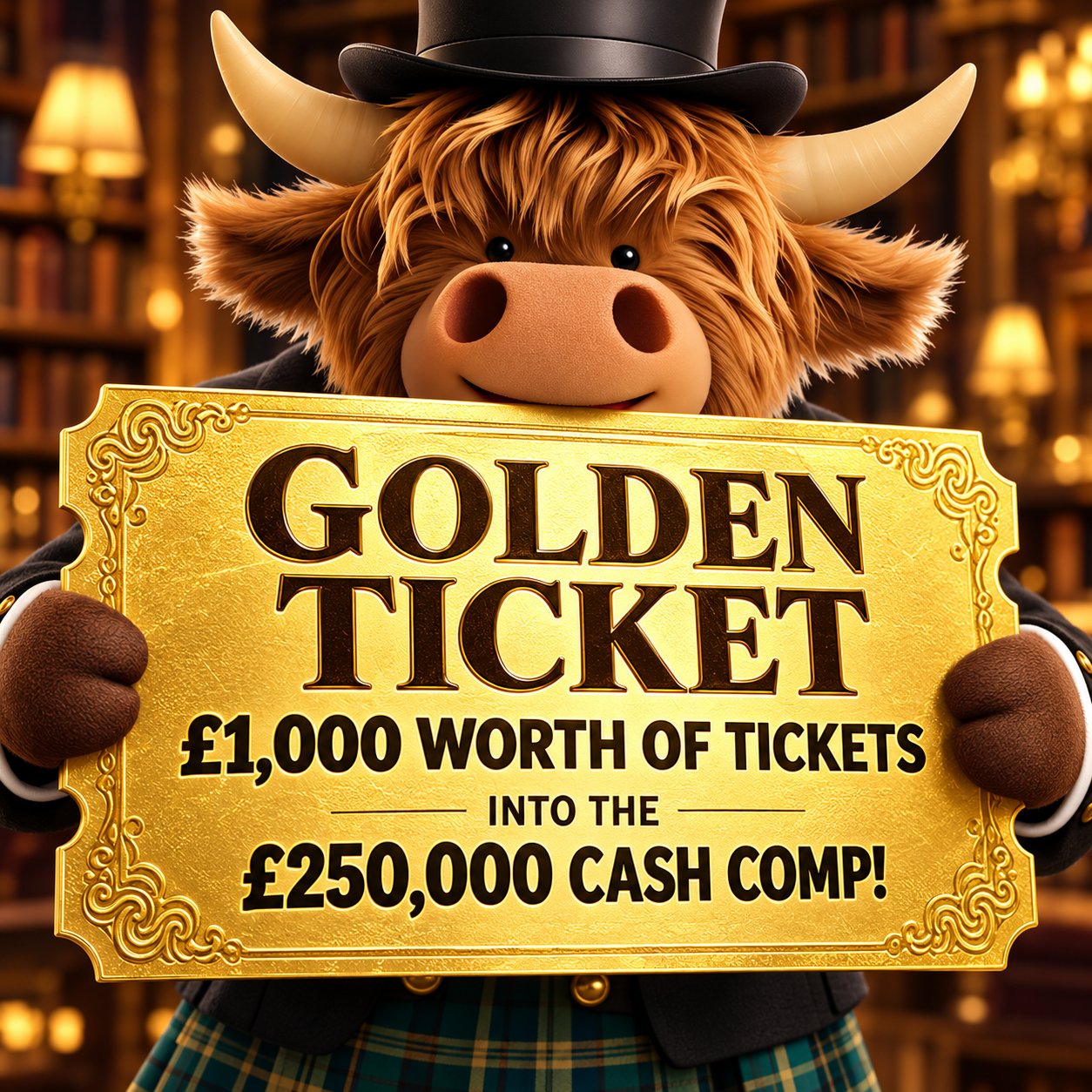 MEGA LOW ODDS - Win a £1,000 Golden Ticket Into £250,000 CASH Main Draw #3