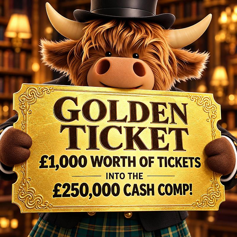MEGA LOW ODDS - Win a £1,000 Golden Ticket Into £250,000 CASH Main Draw #3
