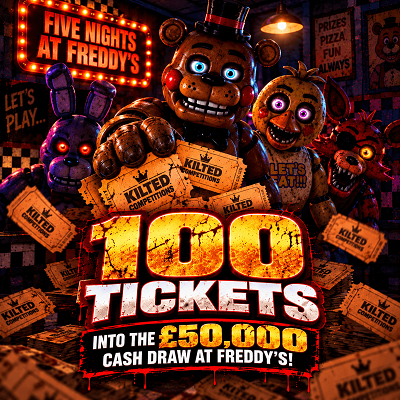 100 Tickets into the £50,000 Cash draw