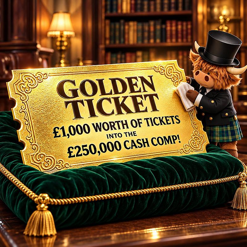 MEGA LOW ODDS - Win a £1,000 Golden Ticket Into £250,000 CASH Main Draw #5