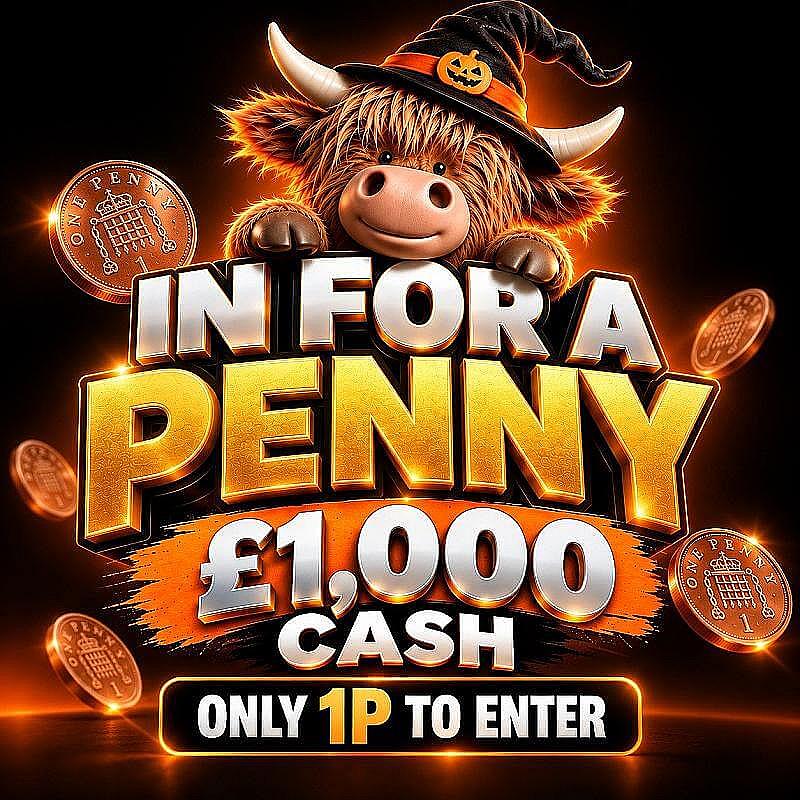 Win £1,000 Cash for 1p
