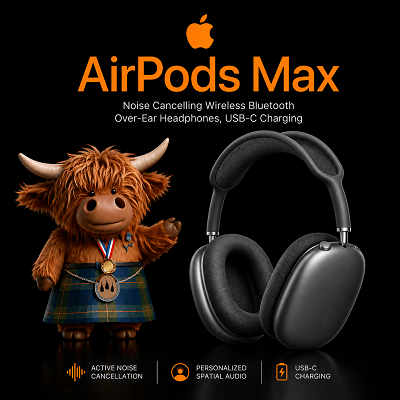 Apple AirPods Max 2 Noise Cancelling Wireless Bluetooth Over-Ear Headphones, USB-C Charging