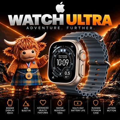Apple Watch Ultra 3 GPS + Cellular, 49mm, Titanium Case with Ocean Band