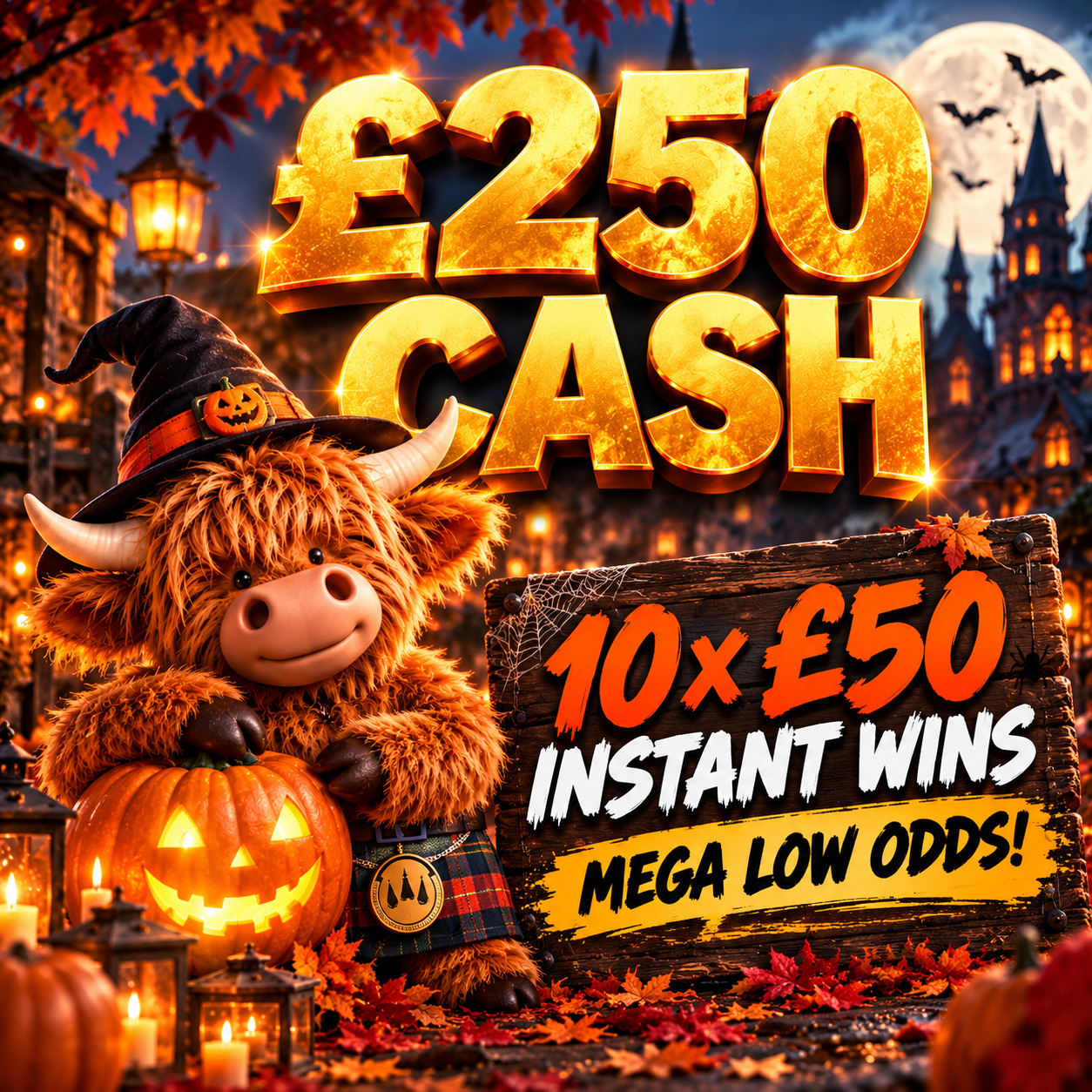 £250 Cash + 10 Instant Wins