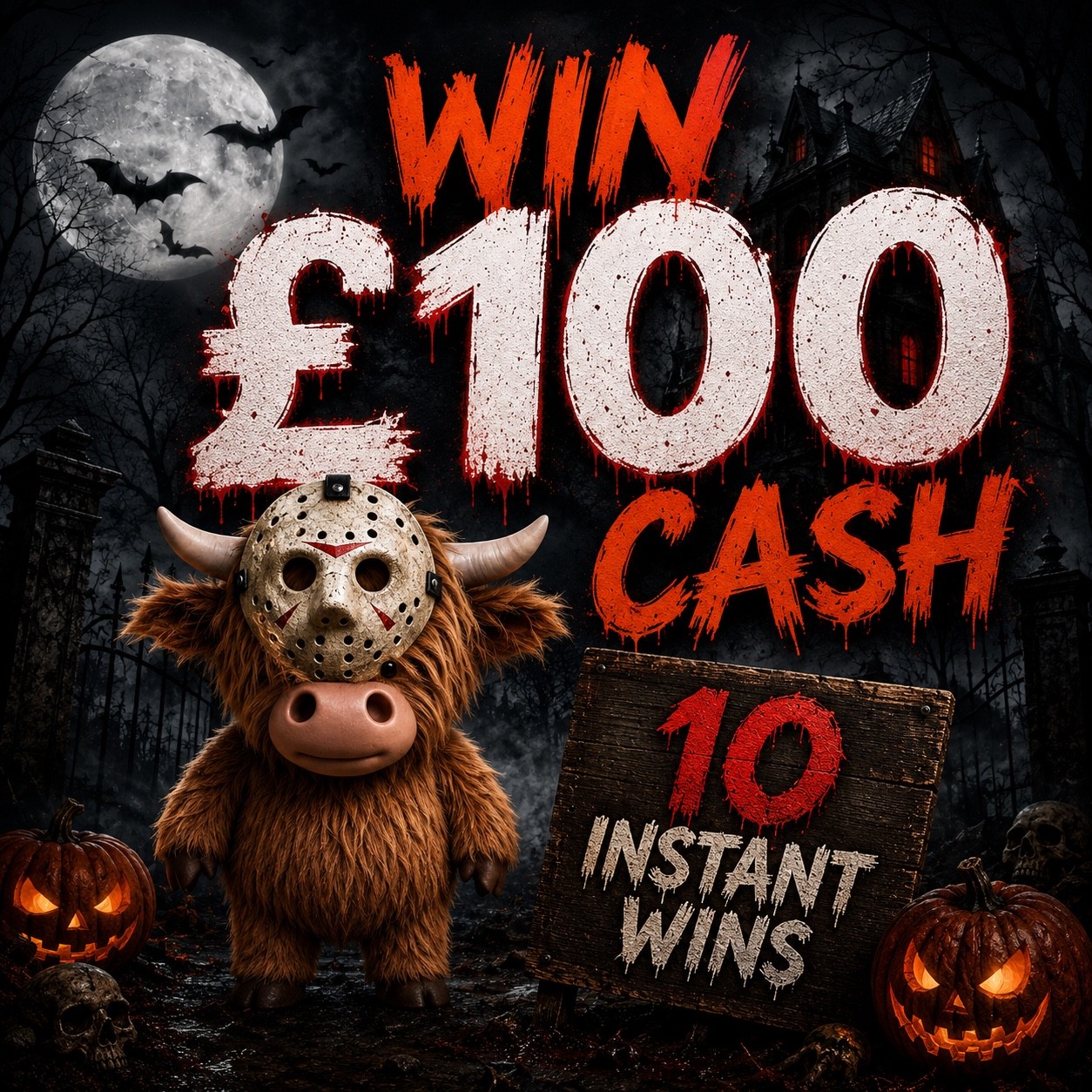 WIN £100 CASH + 10 x £50 Instants to be WON