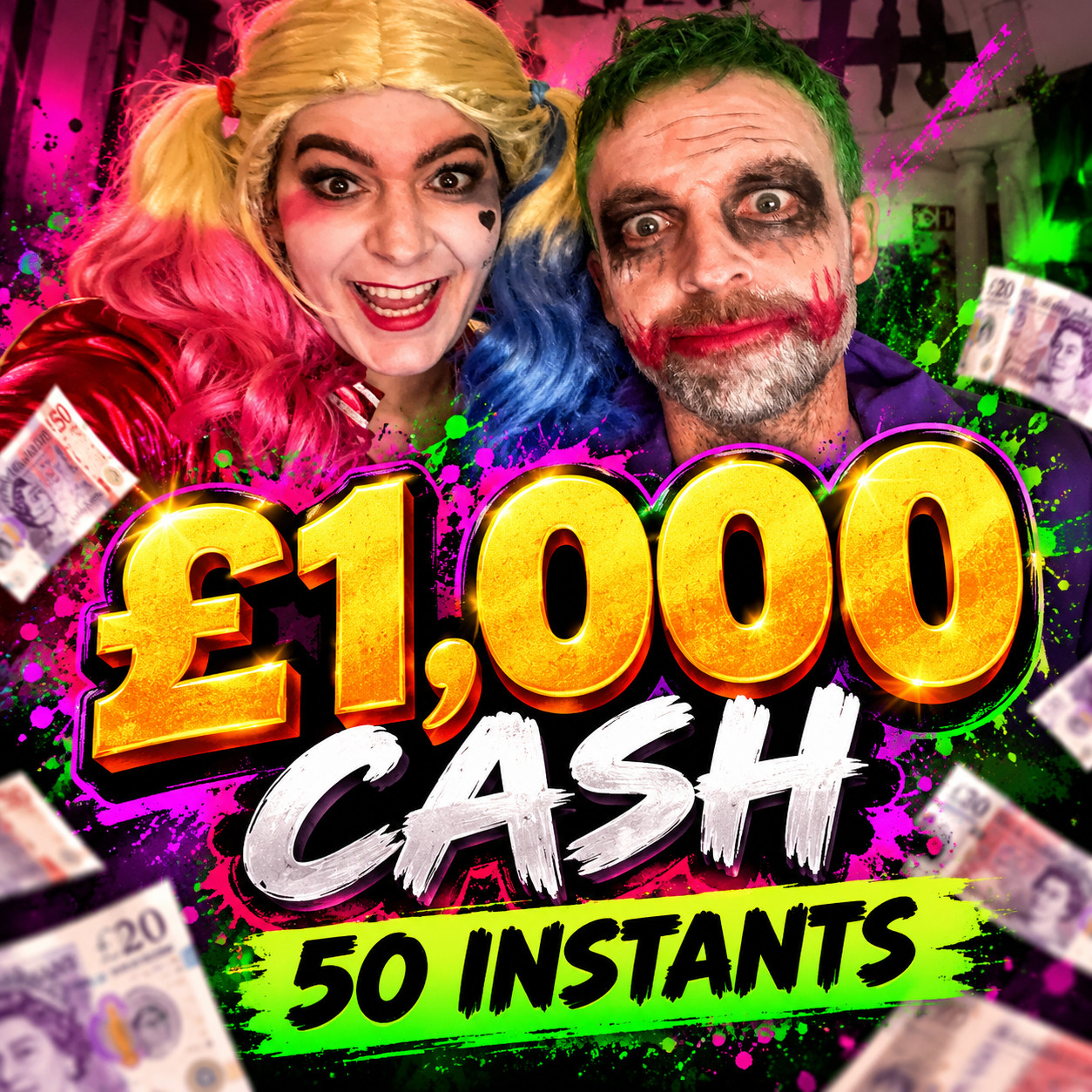 £1,000 Cash Jackpot Plus 50 x £50 Instant wins to find
