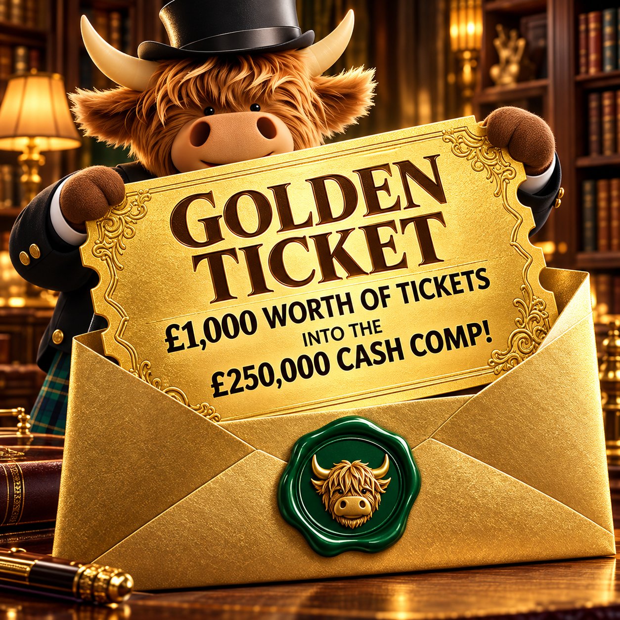 MEGA LOW ODDS - Win a £1,000 Golden Ticket Into £250,000 CASH Main Draw #6