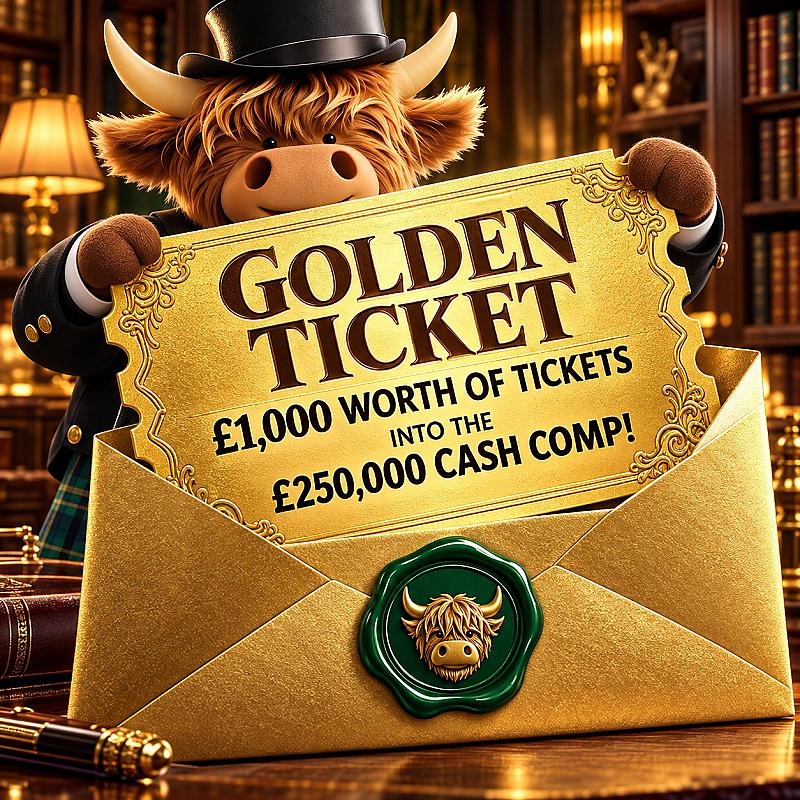 MEGA LOW ODDS - Win a £1,000 Golden Ticket Into £250,000 CASH Main Draw #6