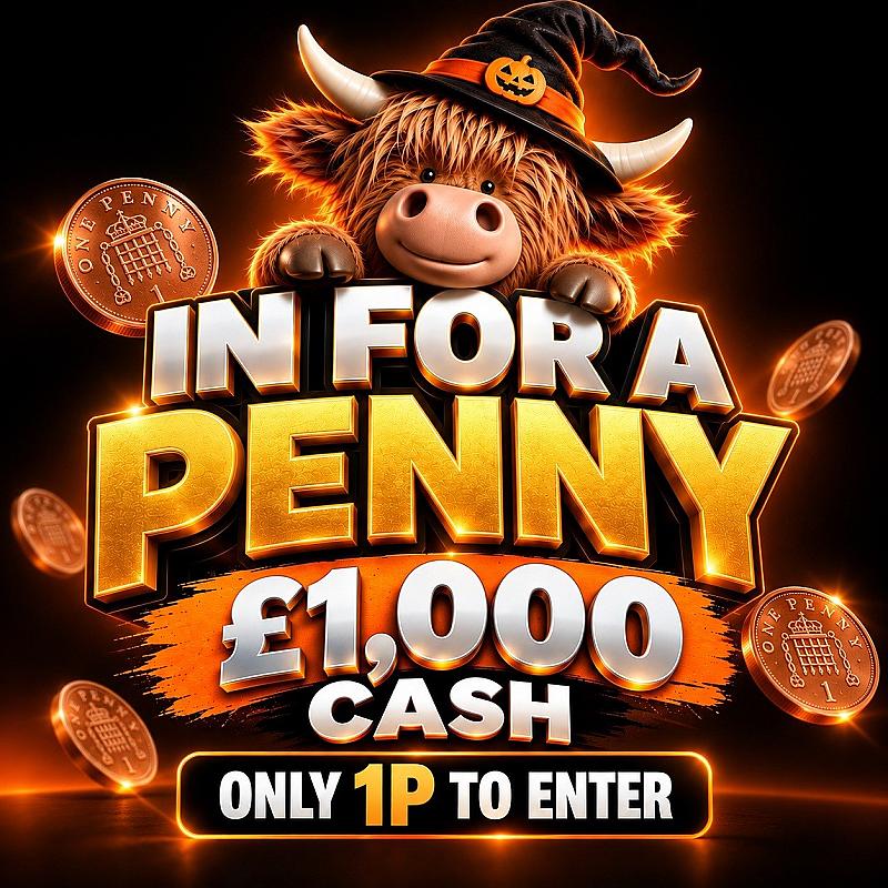 Win £1,000 Cash for 1p
