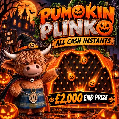 Pumpkin Plinko - £20,000 Cash Instant Wins 