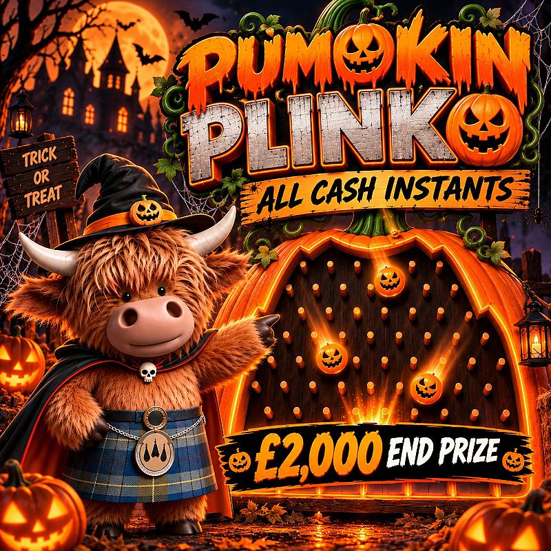 Pumpkin Plinko - £50,000 Cash Instant Wins 