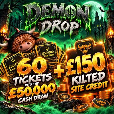 £150 Kitled site credit + 60 Tickets into the £50,000 Cash draw