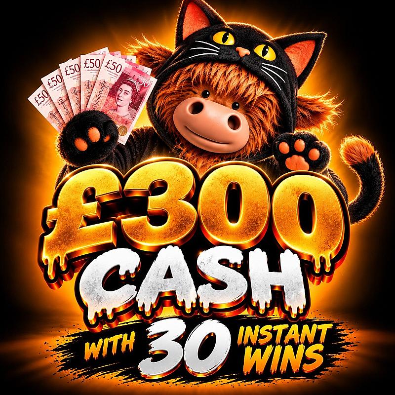 £300 Cash plus 30 Instant Wins