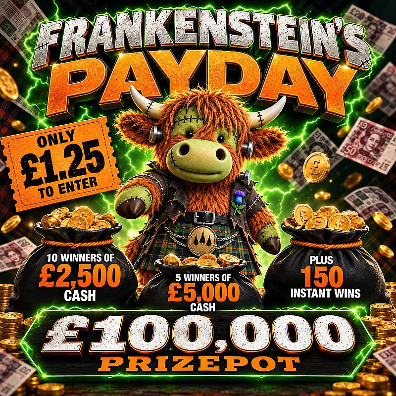 Frankenstein's Payday – £100,000 Prize Pot – Balloon Pop Instant Win!