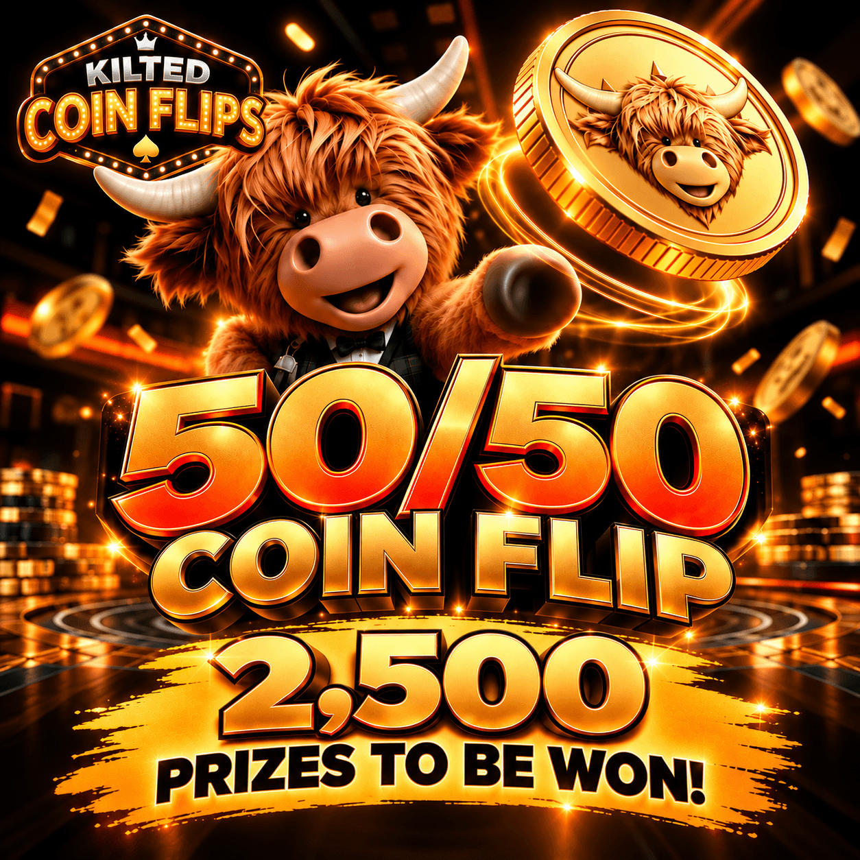 50/50 COIN FLIP INSTANT WINS! 
