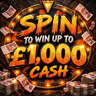 Spin A Fortune - Spin to Win up to £1,000 Cash
