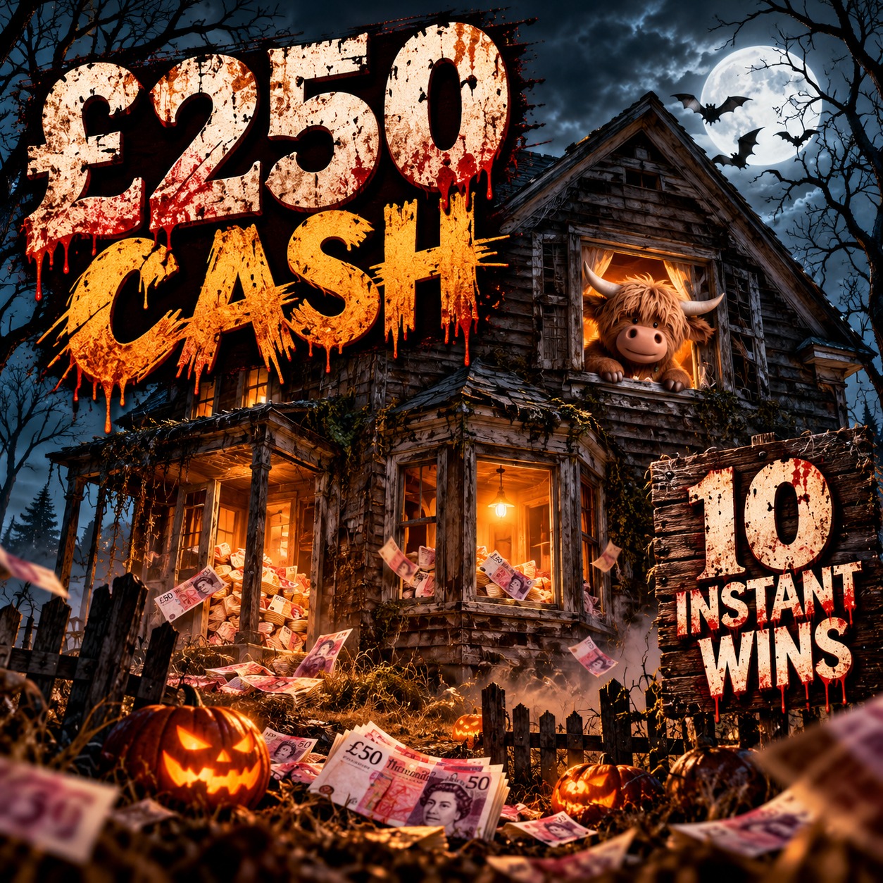 £250 Cash + 10 Instant Wins