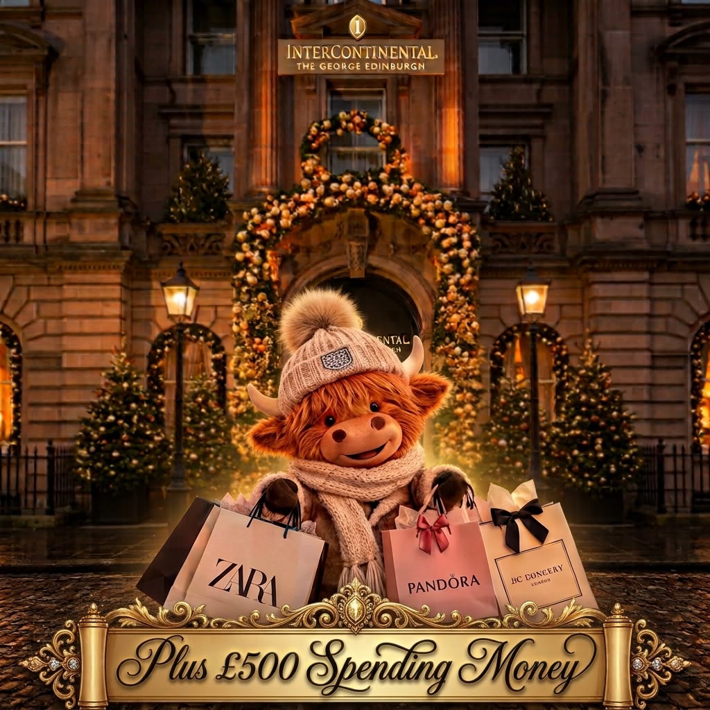 Edinburgh Christmas Market Stay & Dine Experience for Two! PLUS £500 SPENDING CASH