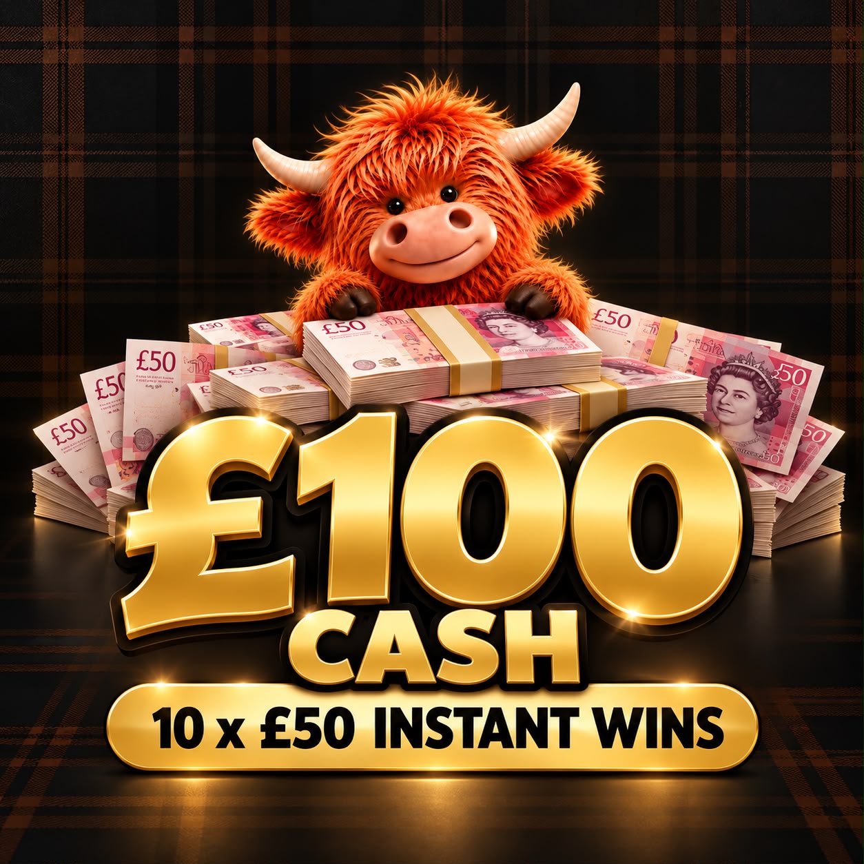 WIN £100 CASH + 10 x £50 Instants to be WON