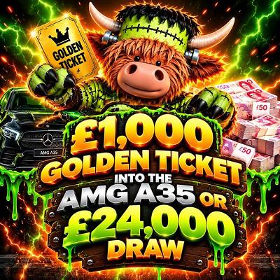 £1,000 Golden ticket into the AMG A35 or £24,000 cash draw