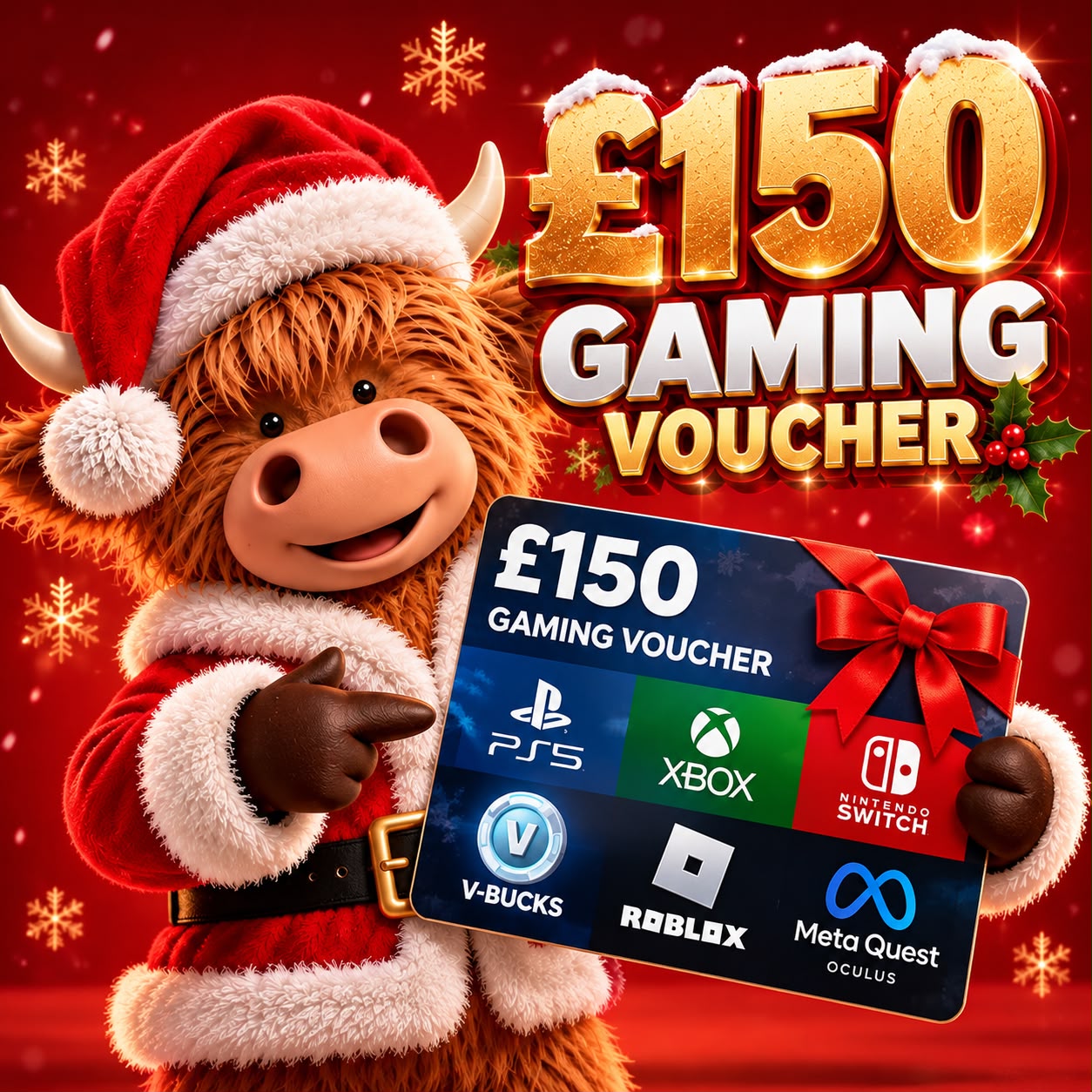 STOCKING FILLER SPECIAL – WIN £150 IN GAMING VOUCHERS