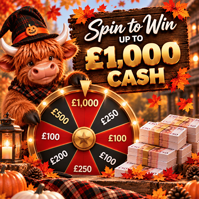 SPIN TO WIN UP TO £1,000 CASH