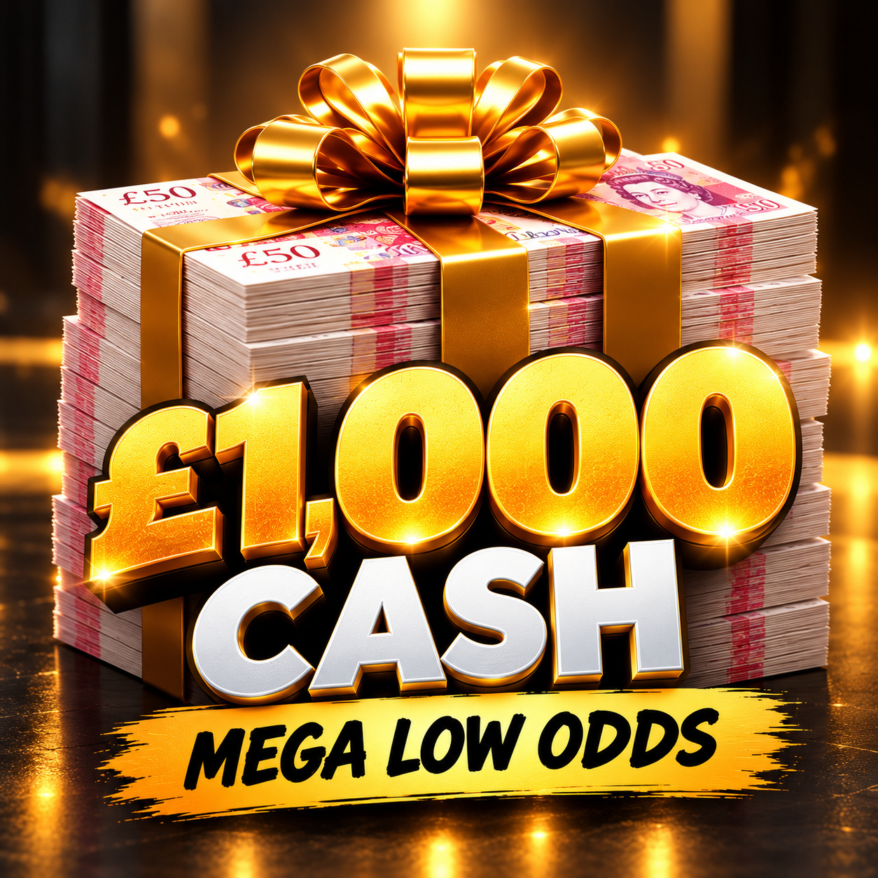 Win £1,000 Cash - Mega Low Odds 