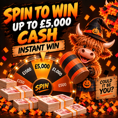 Spin to win up to £5,000 CASH